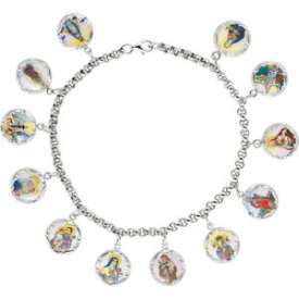 【送料無料】ジュエリー・アクセサリー エナメルドセインツメダルシルバーブレスレットemaille saints medaille 75 bracelet en argent