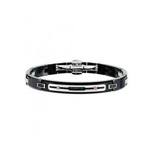 yzWG[EANZT[ ub`[UJEIAb`CIlbracciale zancan uomo ehb001 acciaio nero