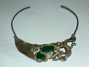 yzWG[EANZT[ RA[gNqXCAQ[gAx`collier torque ancien brutaliste argent massif jade agate ou aventurine