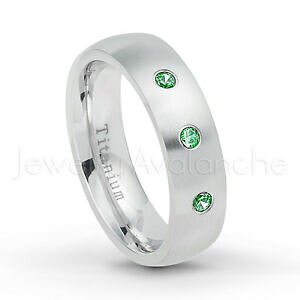 �y���������z�W���G���[�E�A�N�Z�T���[ �����O�G�������h�`�^���h�[��mai naissance bague 015ctw emeraude finition 3stone dome titane 6mm tm561