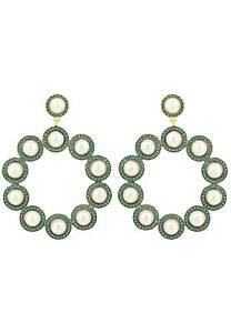 yzWG[EANZT[ O[GhzCgMcr[p[WRlWFCG[y_gvert emeraude blanc gatsby perle zircone gemme or jaune pendantes oreilles