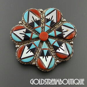 �y���������z�W���G���[�E�A�N�Z�T���[ �E�B���\���L���������j�n�Y�j�V���o�[�X�^�[�����O���U�C�Nwilson amp; carolyn niiha zuni argent sterling gemme mosaique incrustation fleur