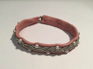 �y���������z�W���G���[�E�A�N�Z�T���[ �T�[�~�N���t�g���U�[�u���X���b�g�V���o�[�s���N�p�[�����U�[�V���o�[�u���X���b�gsaami crafts bracelet cuir ,argent amp; perles pink cuir silver bracelet