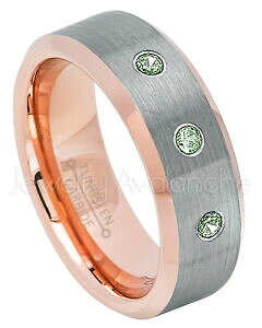 yzWG[EANZT[ S[h[Y^OXeOANThXg[Oor rose tungsten bague, 021ctw alexandrite 3stone bague, juin naissance 742