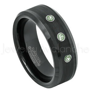 yzWG[EANZT[ xxu^OXeOANThObeveled tungsten bague 021ctw alexandrite 3stone bague, juin naissance 663