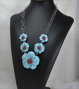 yzWG[EANZT[ R[iAWFgtBI[pX^fB^[`FXcollana argento fiori pasta di turchese agln 072