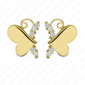 【送料無料】ジュエリー・アクセサリー ハートイヤークローラカフイヤリングイエロークライマーcoeur oreille crawler manchette boucles doreilles 10kt or jaune grimpeur