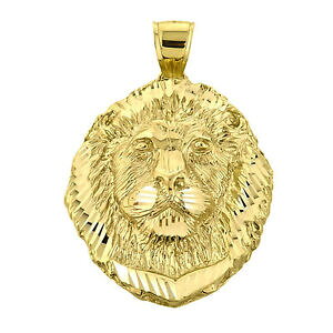 yzWG[EANZT[ CG[CItgwbhr[y_g10k or jaune lion tete frontal vue pendentif fait aux usa
