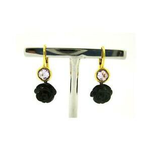 yzWG[EANZT[ IbL[j~~hiI[UlAeBX^orecchini mimi donna o193r8oa oro rosa nero ametista