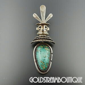 yzWG[EANZT[ Be[WiozVo[X^[O^[RCYtFU[C[OJ`i[hy_gvintage navajo argent sterling turquoise plumes aigle kachina lourd pend