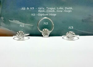 �y���������z�W���G���[�E�A�N�Z�T���[ �X�^�[�����O�V���o�[�V�[�V�F���w���b�N�X�t�[�v�g���K�X���[�u�R���N�R���N�_�C�X�t�[�v16g 18g 20g 22g sterling silver seashell helix hooptraguslobeconchdaith hoo