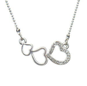 �y���������z�W���G���[�E�A�N�Z�T���[ �G���W�����e�`�F�[���V���o�[�n�[�g�X�g���X�g���v���V���[�g�J���[�V�F�C�v�y���_���gella jonte chaine coeur argent strass pendentif en forme de collier court trip