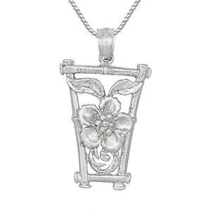 �y���������z�W���G���[�E�A�N�Z�T���[ �V���o�[�X�^�[�����O�t�����[�y���_���g�u�����b�N���C�h�C���A�����J�C���`�C�^���A�{�b�N�Xargent sterling pendentif fleur breloque, fabrique en usa, 18 italien