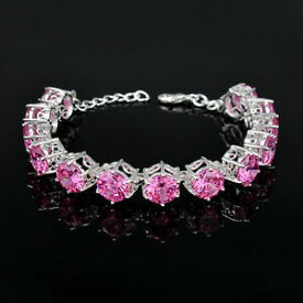 【送料無料】ジュエリー・アクセサリー ジュエリーナチュラルスイートピンクトパーズシルバーメッキブレスレットgenuine women jewelry aaa natural sweet pink topaz 925 silver plated bracelet