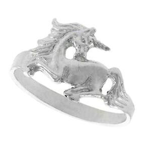 yzWG[EANZT[ Vo[X^[Ogbv|jR[z[XOargent sterling haut poli unicorn cheval bague