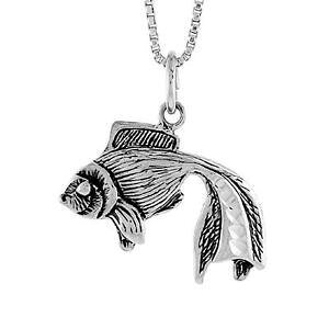 �y���������z�W���G���[�E�A�N�Z�T���[ �V���o�[�X�^�[�����O���b�h�t�B�b�V���y���_���g�u�����b�N�C���`�C�^���A���`�F�[���{�b�N�Xargent sterling poisson rouge pendentif breloque, 18 italien boite ch