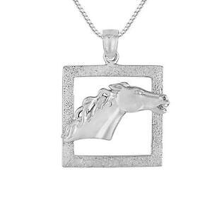 �y���������z�W���G���[�E�A�N�Z�T���[ �V���o�[�X�^�[�����O�z�[�X�w�b�h�y���_���g�u�����b�N���C�h�C���A�����J�C�^���A�{�b�N�Xargent sterling cheval tete pendentif breloque, fabrique en usa, italien