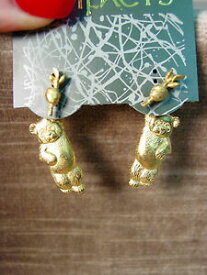 【送料無料】ジュエリー・アクセサリー ジョネットジュエリーゴールドピュータークマイヤリングjj jonette jewelry gold pewter bear hanging from branch earrings