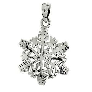 �y���������z�W���G���[�E�A�N�Z�T���[ �V���o�[�X�^�[�����O�X�m�[�t���[�N�y���_���g�u�����b�N�C���`�C�^���A���`�F�[���{�b�N�Xargent sterling flocon de neige pendentif breloque, 18 italien boite cha