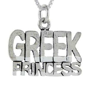 yzWG[EANZT[ Vo[X^[OMVy_gubNC^A{bNXargent sterling grec princesse mot pendentif breloque,18 italien box
