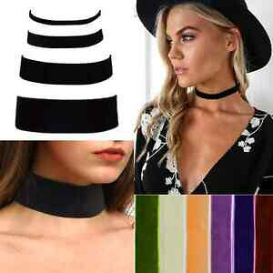 �y���������z�W���G���[�E�A�N�Z�T���[ �x���x�b�g�`���[�J�[�J���[���X�f���N�[choker collier ras du cou en velours plusieurs couleurs