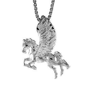�y���������z�W���G���[�E�A�N�Z�T���[ �V���o�[�X�^�[�����O�y�K�T�X�y���_���g�u�����b�N�C���`�C�^���A���`�F�[���{�b�N�Xargent sterling pegase 3d pendentif breloque, 18 italien boite chaine