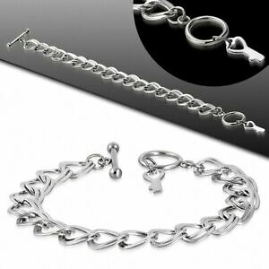 �y���������z�W���G���[�E�A�N�Z�T���[ �����N�X�e�����X���b�L���O�u���X���b�gbracelet a bascule a maillons en acier inoxydable a maillons ovales torsades