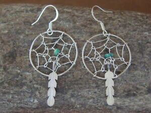 yzWG[EANZT[ lCeBuAJVo[X^[O^[RCYh[Lb`[y_gtFU[native americain argent sterling turquoise dreamcatcher pendantes plu