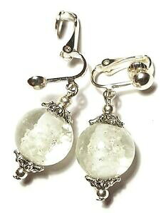 yzWG[EANZT[ NCU[COI[hVo[nMOcourt blanc phosphorescent a clipser boucles doreilles ancien argent pendantes