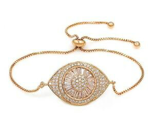 yzWG[EANZT[ uXbgXp[NOL[rbNNX^WR`F[evil eye bracelets sparkling cubic crystal adjustable cz zircon women chain gift