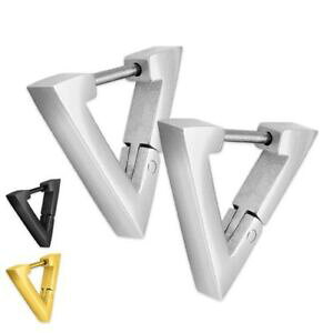 yzWG[EANZT[ CONI[gCAOubNVo[Z\[X`[XeXX`[boucles doreilles triangle creole or noir argent cerceaux acier inox