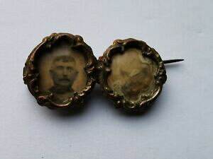 �y���������z�W���G���[�E�A�N�Z�T���[ �h�A�{�^���N���t�g�u���[�`broche ancienne artisanale sur bouton porte photo