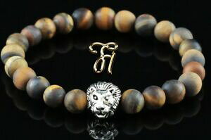 yzWG[EANZT[ ^CK[ACuE}bgVo[CIwbhp[uXbgoeil de tigre braun mat argente tete de lion bracelet de perles