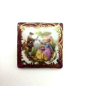 yzWG[EANZT[ [W}[LXtSi[p[vXNGAu[`broche carre en porcelaine de limoges decor marquis fragonard pourpre