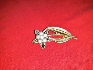 �y���������z�W���G���[�E�A�N�Z�T���[ ���C���X�g�[���u���[�`broche ancienne fleur en metal dore et strass 6
