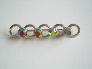 �y���������z�W���G���[�E�A�N�Z�T���[ �I�[���h�V���o�[�A�[���f�R�u���[�`�A�C���V�F�����f���X�g���Xvieux argent art deco broche mirisierenden strass 4,0g 5,3x1,1 cm