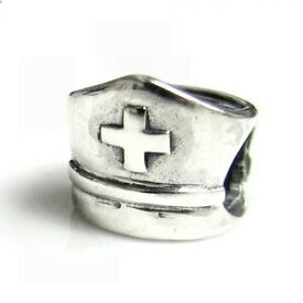 【送料無料】ジュエリー・アクセサリー ヨーロッパチャームブレスレットクロスビーズスターリングシルバーナースキャップsterling silver nurse cap with cross bead for european charm bracelets