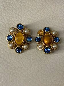 yzWG[EANZT[ I[hBe[WS[fp[boucle dforeille ancienne vintage dore perles multicolore b11