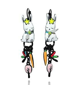 【送料無料】ジュエリー・アクセサリー ジュエリーウサギイヤリングlol bijoux boucles doreilles lapin blanc et noeud