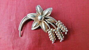 �y���������z�W���G���[�E�A�N�Z�T���[ �u���[�`�X�p�C�Nbroche ancienne fleur et epis en metal dore 11