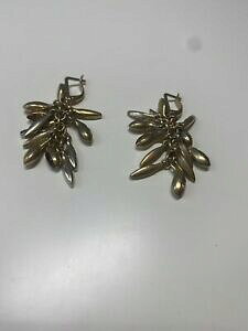 yzWG[EANZT[ I[hBe[WS[fuECOboucle dforeille ancienne vintage dore marron f 166