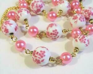 yzWG[EANZT[ Z~bN`F[t[p[p[lbNXcg5251 ceramique cerise fleur perles amp; perle collier