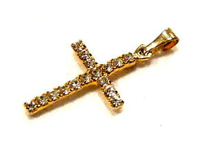 �y���������z�W���G���[�E�A�N�Z�T���[ �N���X���C���X�g�[��bijou alliage dore jolie petite croix details strass pendant