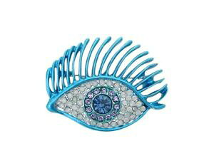 �y���������z�W���G���[�E�A�N�Z�T���[ �s��broche epingle oeil et cils, acier bleu et strass cristal blanc