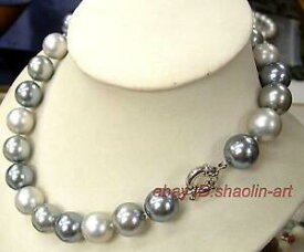 【送料無料】ジュエリー・アクセサリー パールシェルネックレス12mm , multicolore,coquillage perle,collier, 43cm