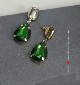 yzWG[EANZT[ COS[fO[hbvGhA[fRboucles doreilles dore rectangle goutte vert emeraude geometrique art deco bb8