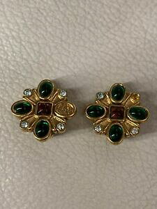 yzWG[EANZT[ I[hBe[WS[fp[boucle dforeille ancienne vintage dore perles multicolore b12