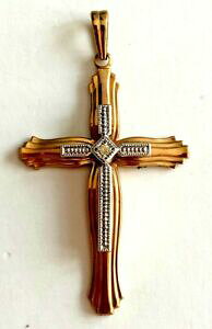 �y���������z�W���G���[�E�A�N�Z�T���[ �y���f���e�B�t�N�������b�L�S�[���hbeau pendentif la croix plaque or argent grave pl or l 4,1cm