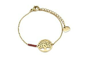 yzWG[EANZT[ S[fX`[p[Ctc[T[Nt@C`F[uXbgbc2510f bracelet fine chaine avec cercle arbre de vie acier dore et perles