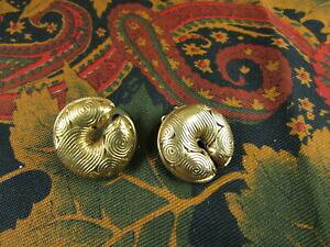 yzWG[EANZT[ WG[COv~eBuancien bijou fantaisie belles boucle d oreilles metal dore annees 60 st primitif